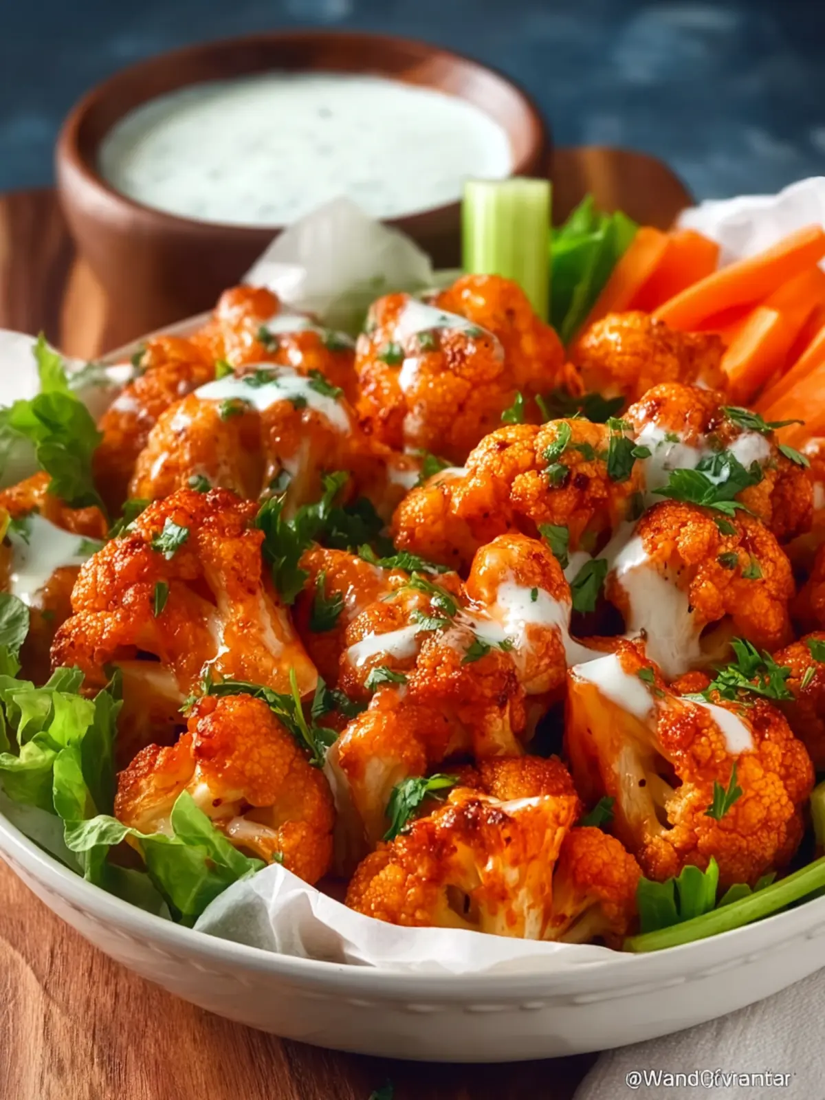 Baked Buffalo Cauliflower Bites First Image