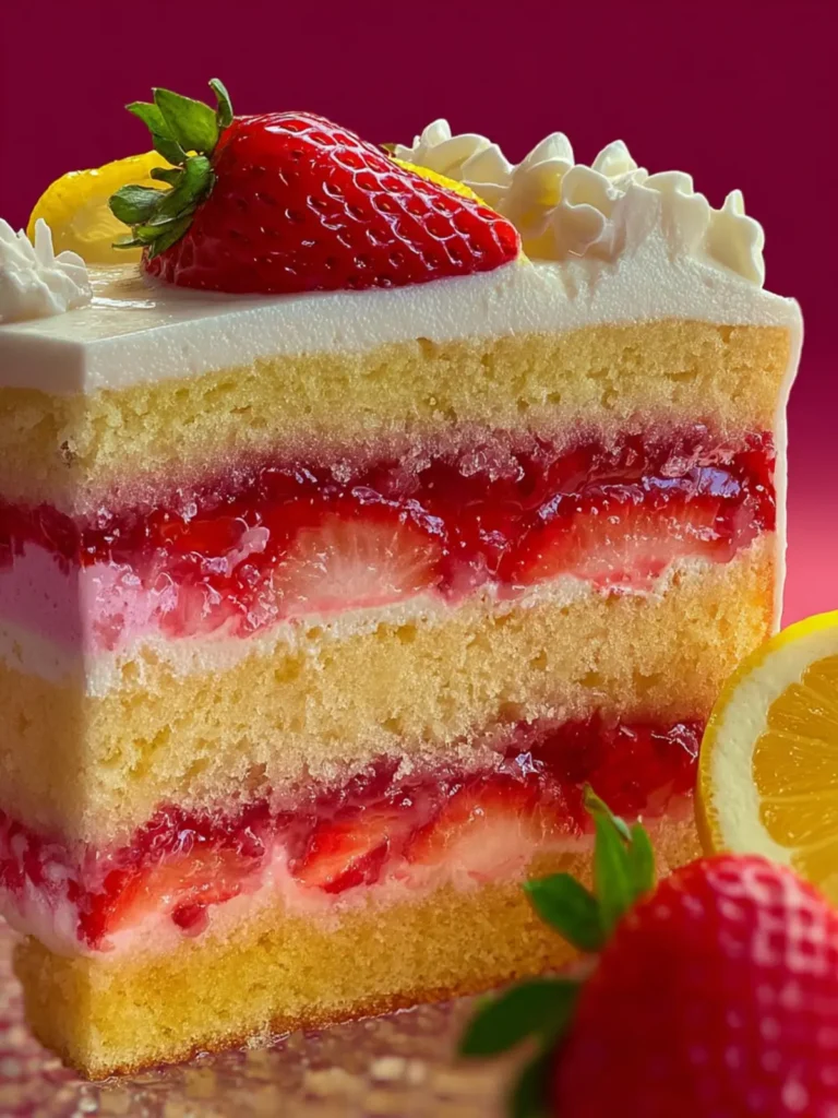 Strawberry Lemonade Cake Layers First Image
