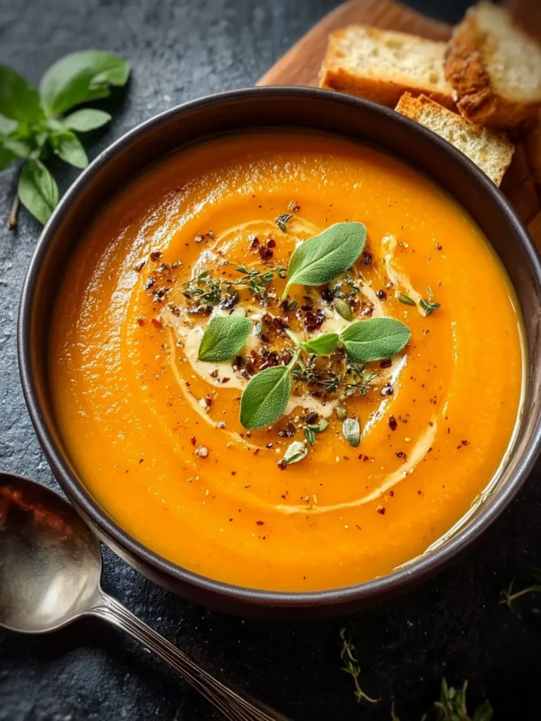 Roasted Italian Sweet Potato Soup First Image