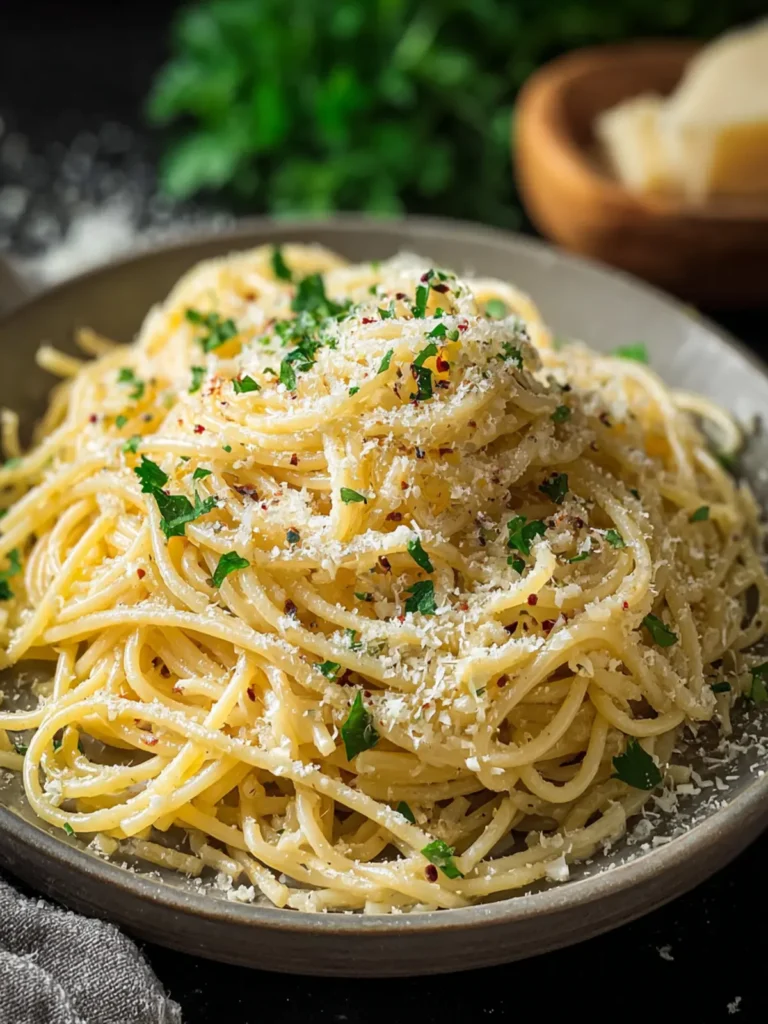 Irresistible Creamy Garlic Parmesan Spaghetti Recipe First Image