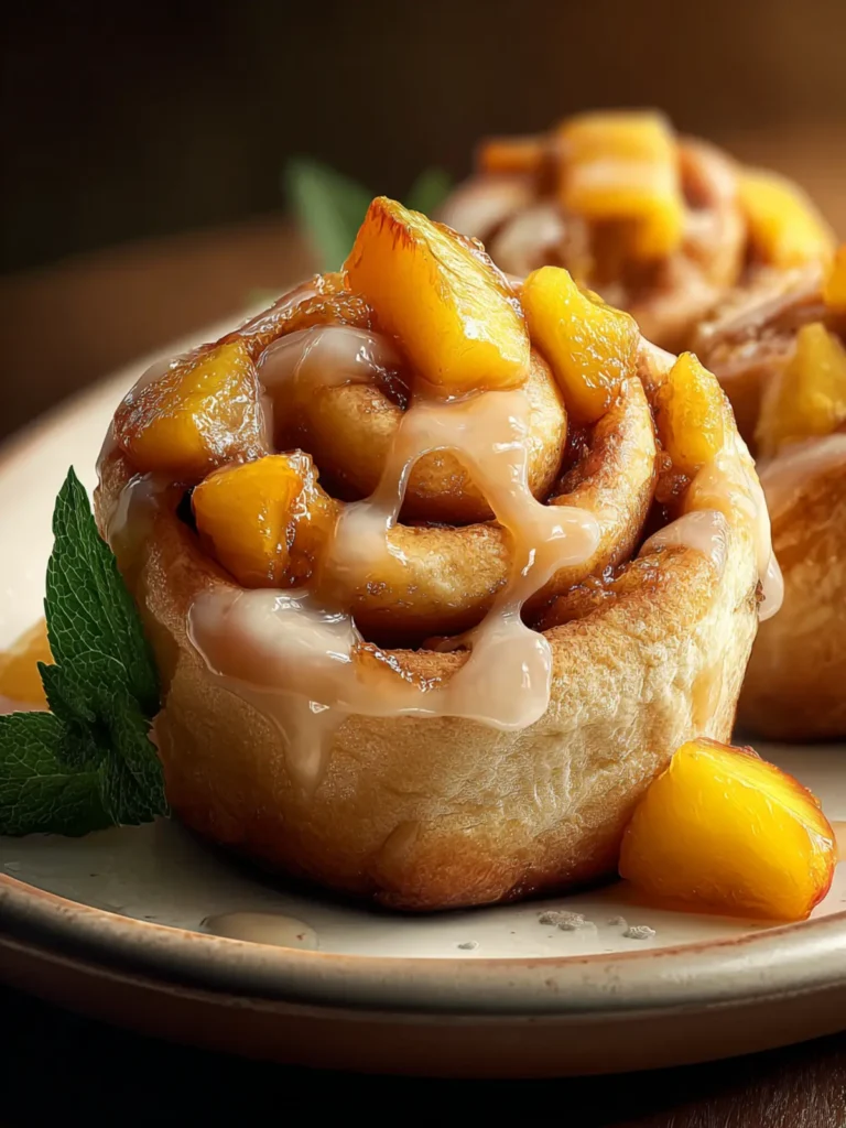 Irresistible Peach Cobbler Rolls for Sweet Summer Bliss First Image