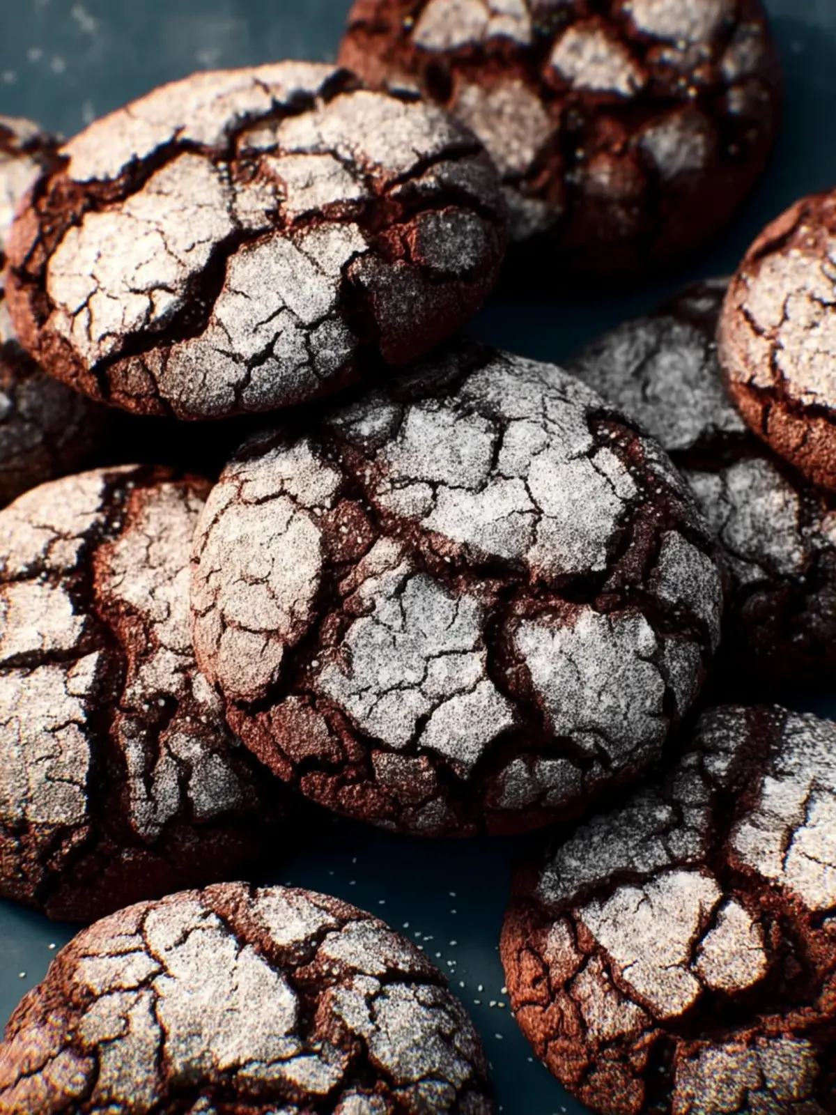 Double Chocolate Crinkle Cookies First Image