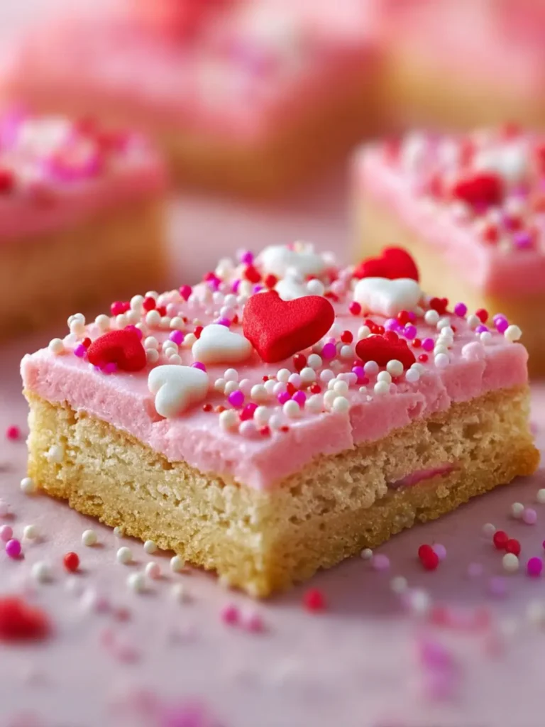 Valentine’s Day Frosted Sugar Cookie Bars First Image