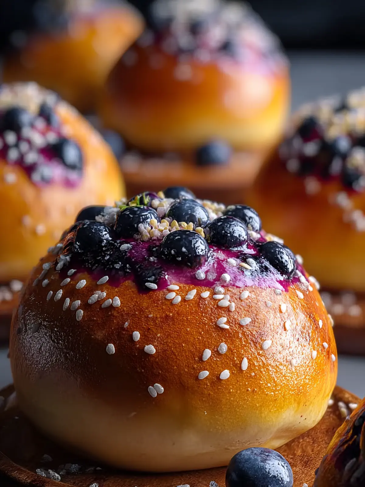 blueberry brioche buns First Image