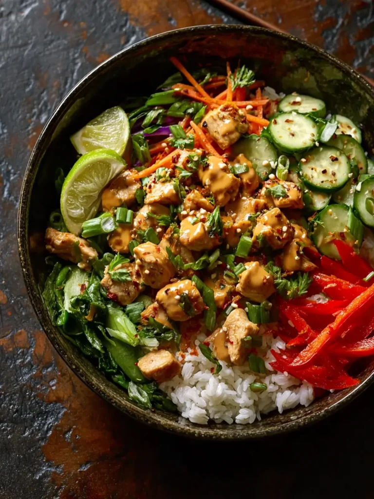 Peanut Chicken Bowl for Stress-Free Meal Prep First Image