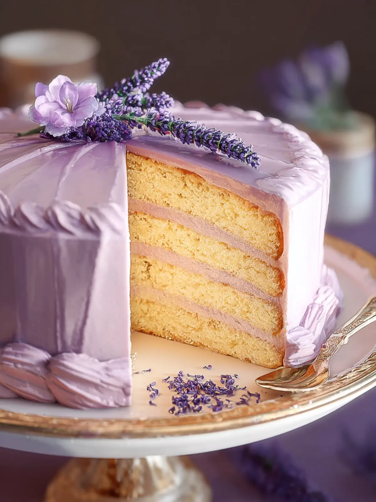 Honey Lavender Cake Recipe First Image