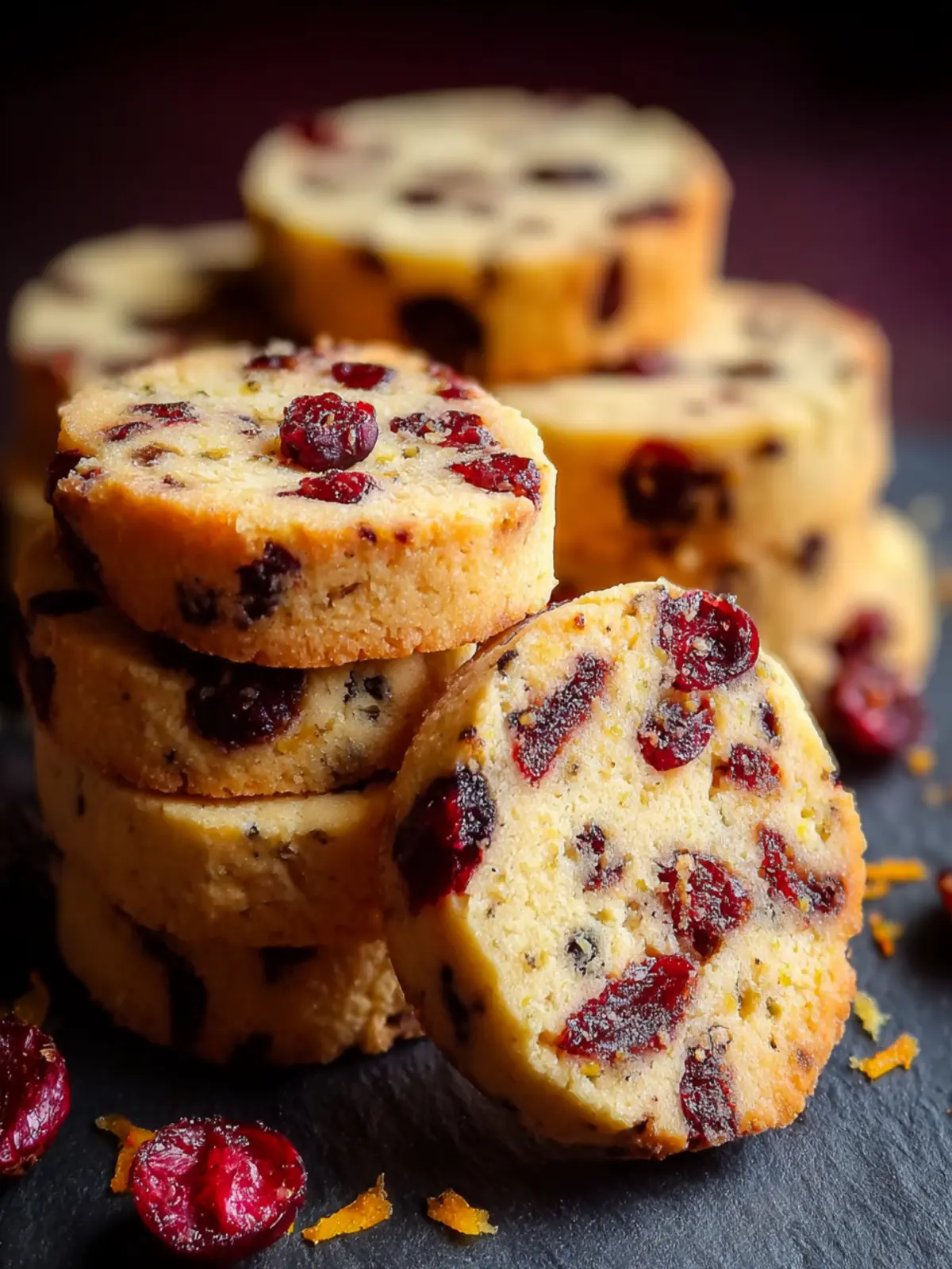 keto cranberry orange shortbread cookies First Image