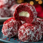Red Velvet Snowball Cookies Recipe Delight First Image