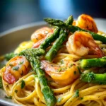 Shrimp and Asparagus Lemon Pasta Recipe First Image