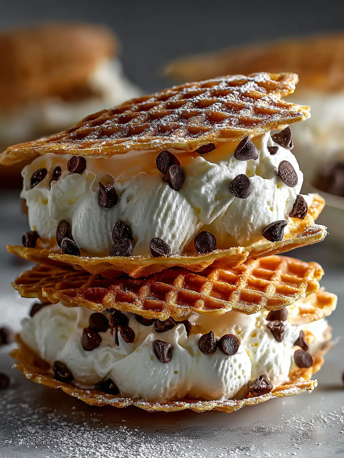 Cannoli Stuffed Pizzelle Sandwiches First Image