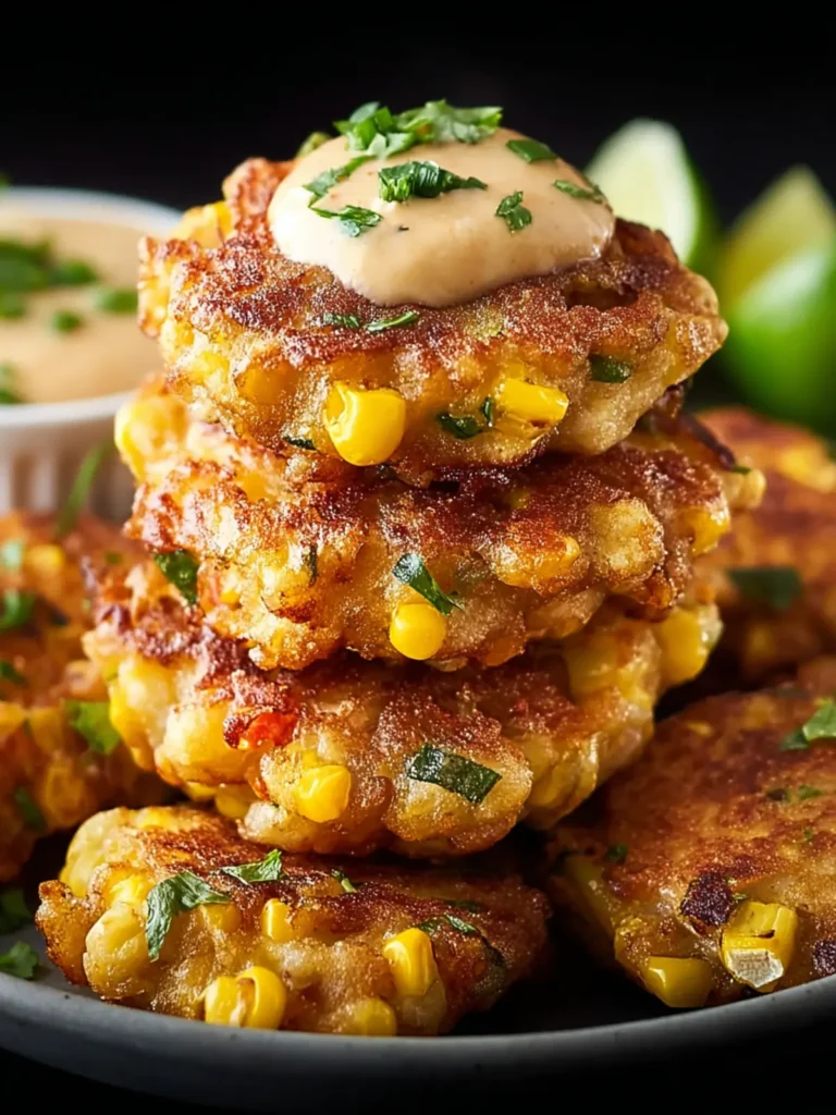 Sweet Corn Fritters with Chili Lime Aioli First Image