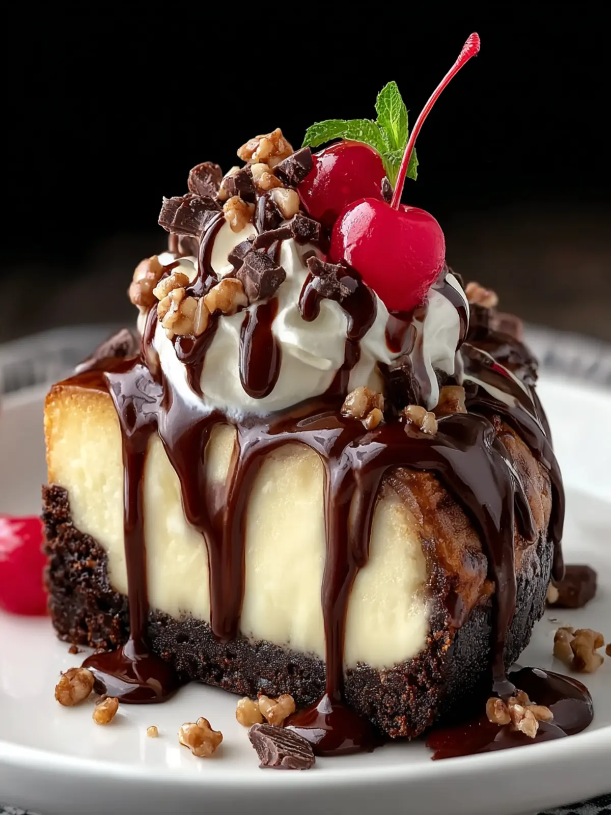 Hot Fudge Sundae Brownie Cheesecake First Image