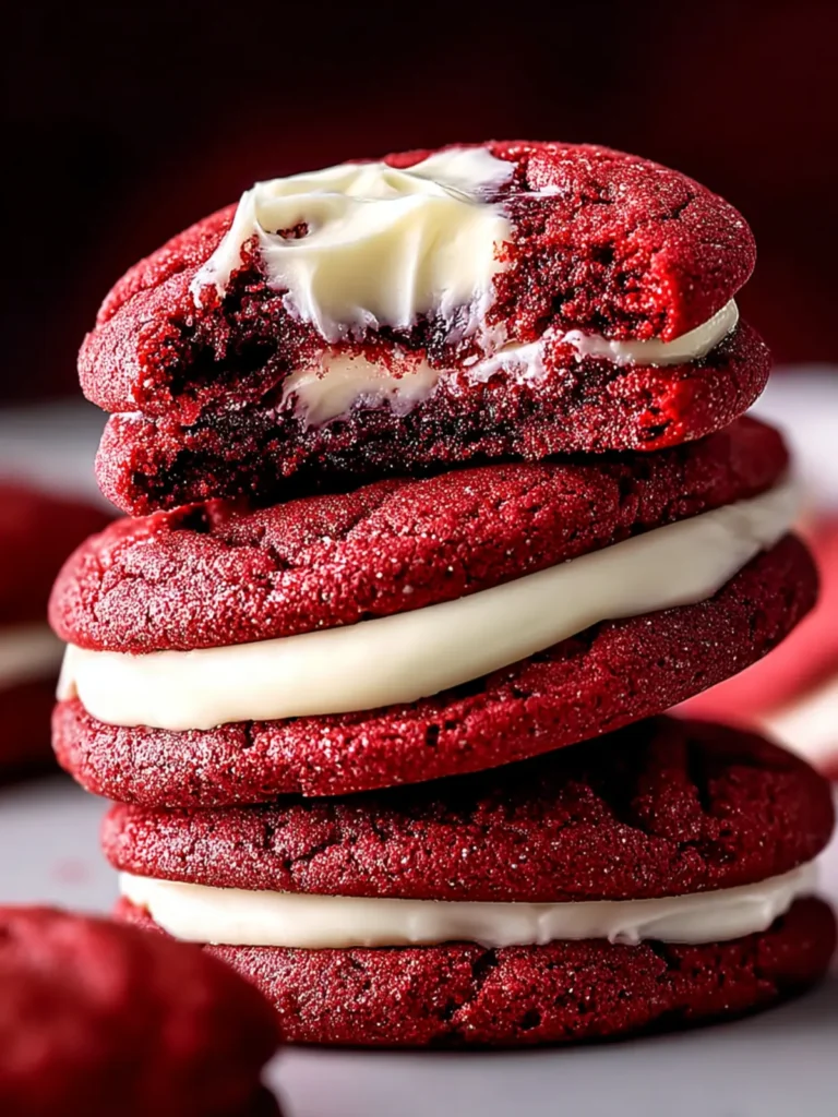 Red Velvet Cookies with Cream Cheese Frosting First Image