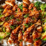 Spicy Honey-Ginger Chicken Bowls with Yum Yum Sauce First Image
