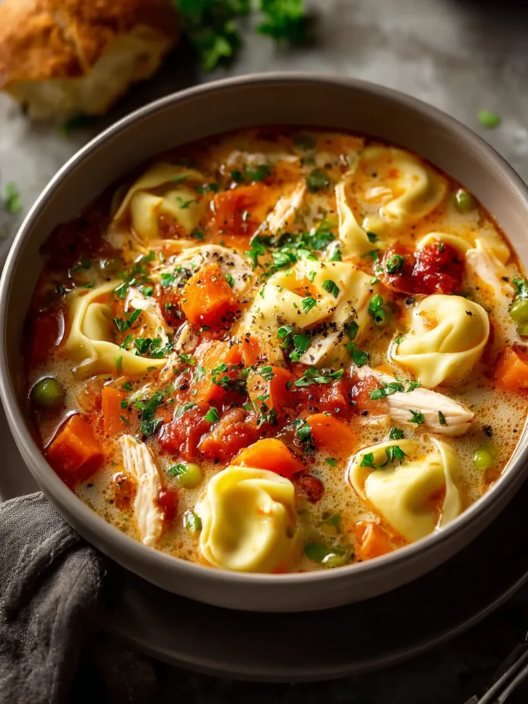 Easy One-Pot Chicken Tortellini Soup First Image