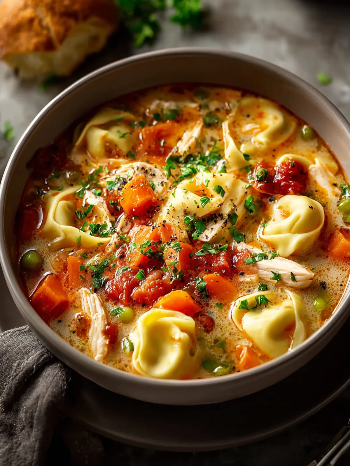 Easy One-Pot Chicken Tortellini Soup First Image