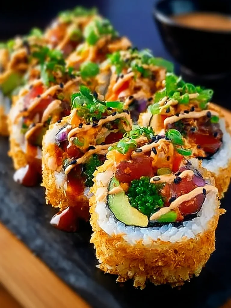 Cinco de Mayo Crunchy Taco Sushi Rolls First Image