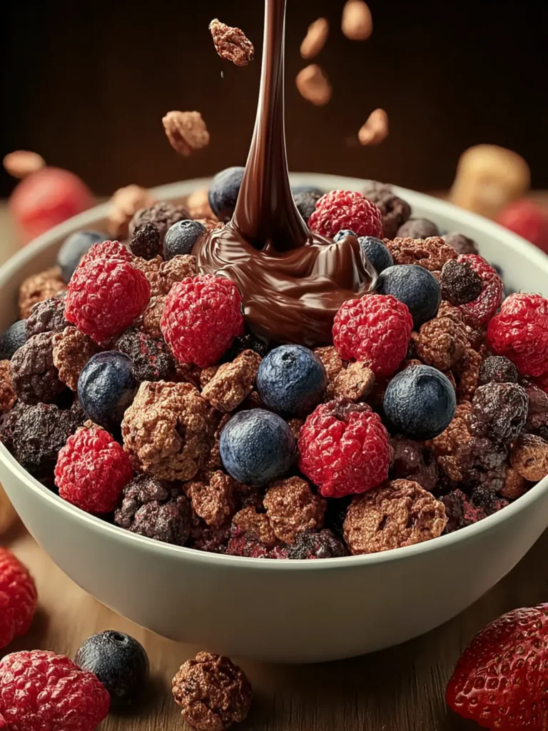 Chocolate Berry Cereal Cluster Bowl First Image